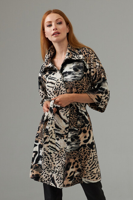 Joseph Ribkoff 3/4 Sleeve animal print jacket style 203316. Multi