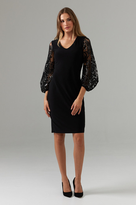 Joseph Ribkoff Dress Style 203437. Black