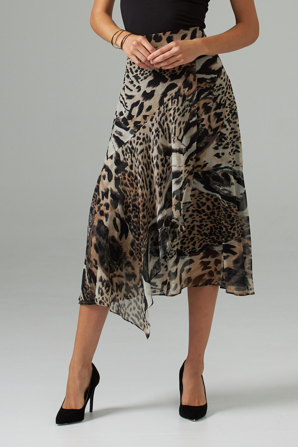 Joseph Ribkoff Skirt Style 203558. Black/multi