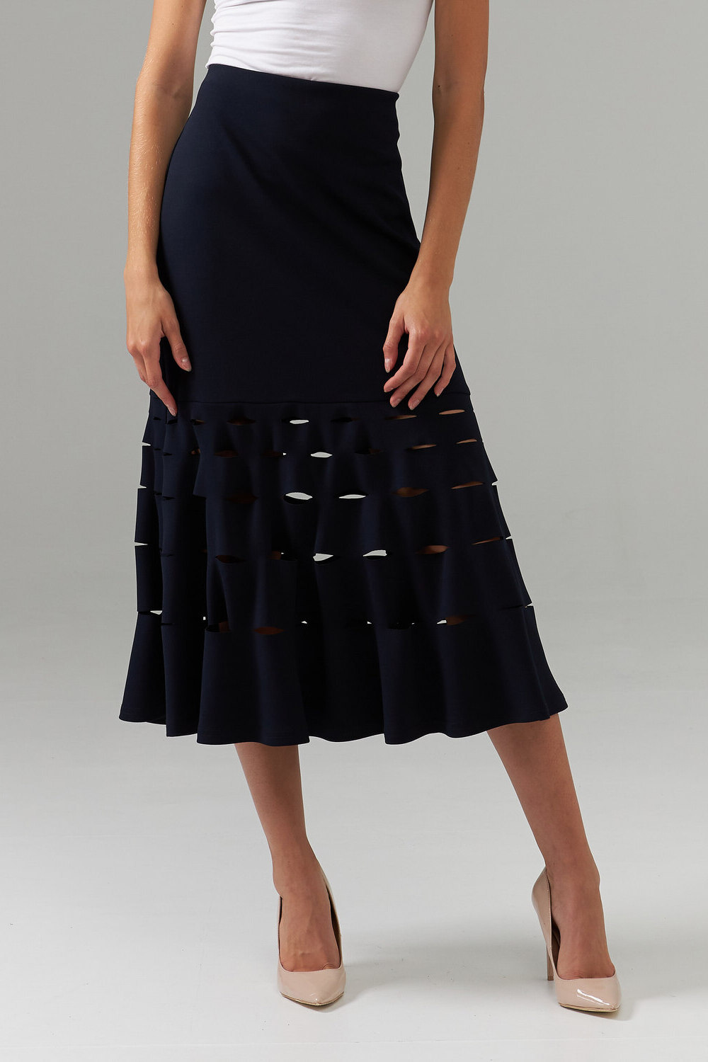 Joseph Ribkoff Skirt Style 203580. Midnight Blue