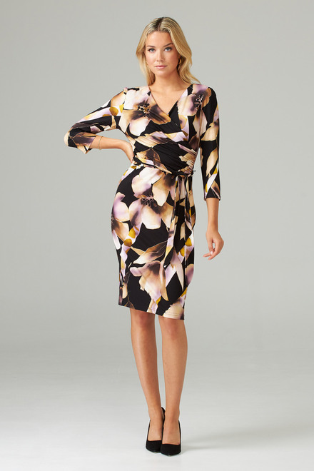 Joseph Ribkoff Dress Style 203627. Black/pink
