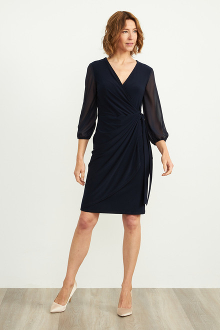 Joseph Ribkoff Wrap Dress Style 204411. Midnight Blue