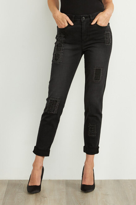 Joseph Ribkoff Embellished Jeans Style 204959. Charcoal/dark Grey
