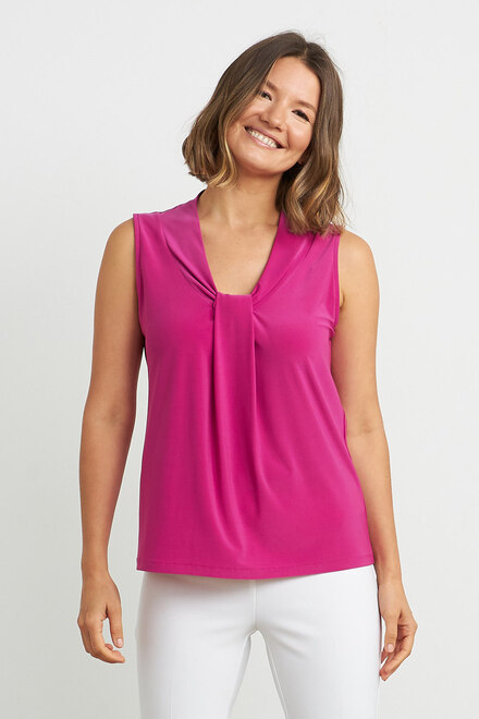 Joseph Ribkoff Gathered Front Top Style 211029. Orchid