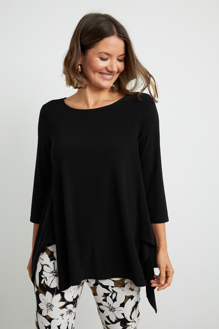Joseph Ribkoff Relaxed Fit Top Style 211032a. Black