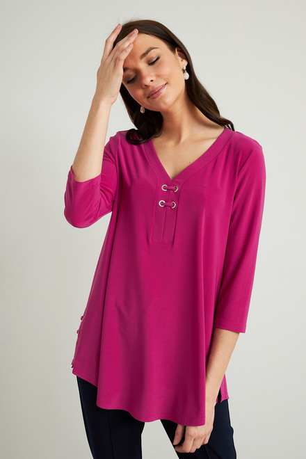 Joseph Ribkoff Grommet Detail Top Style 211123. Orchid