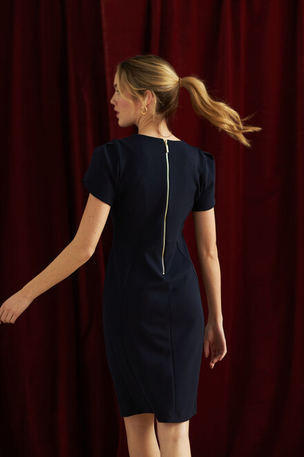 Joseph Ribkoff Short Sleeve Dress Style 211154. Midnight Blue