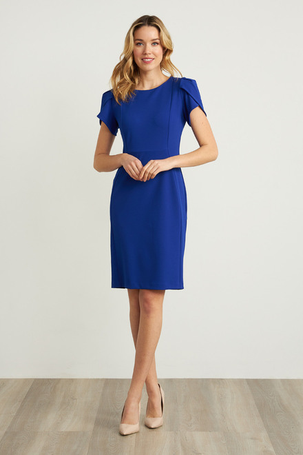 Joseph Ribkoff Short Sleeve Dress Style 211154. Royal Sapphire 163