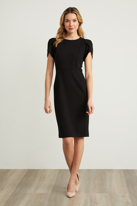 Joseph Ribkoff Short Sleeve Dress Style 211154. Black