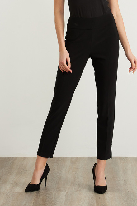 Joseph Ribkoff High-Rise Cropped Pants Style 211158. Black
