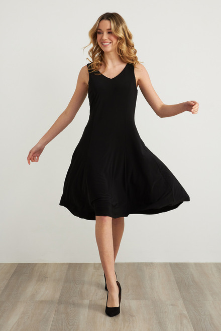Joseph Ribkoff Fit &amp; Flare Dress Style 211316. Black