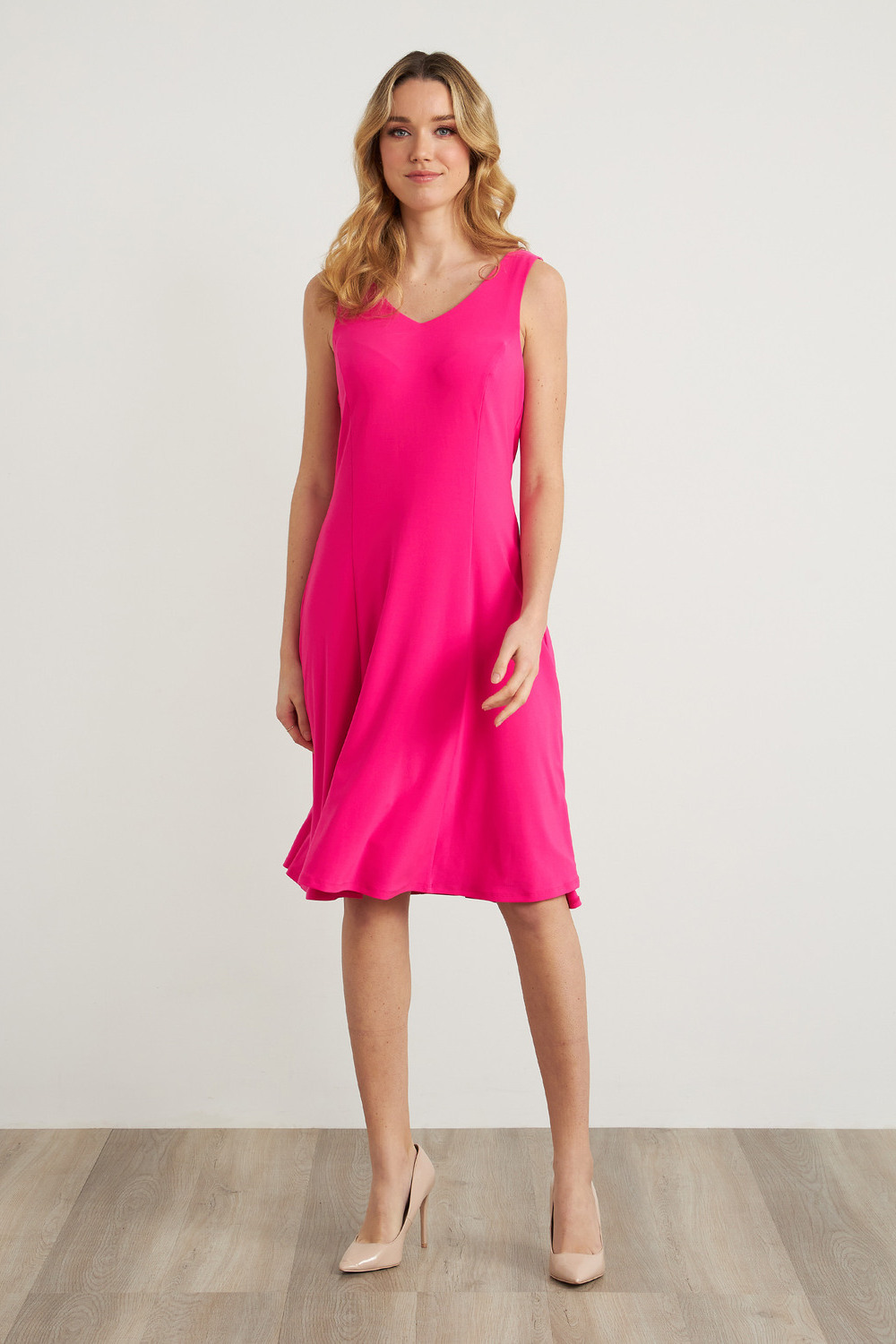Joseph Ribkoff Fit & Flare Dress Style 211316. Azalea