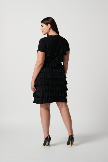 Ruffled T-Shirt Dress Style 211350. Black. 8