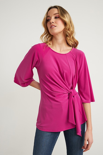 Joseph Ribkoff Gathered Front Top Style 211263. Orchid. 4