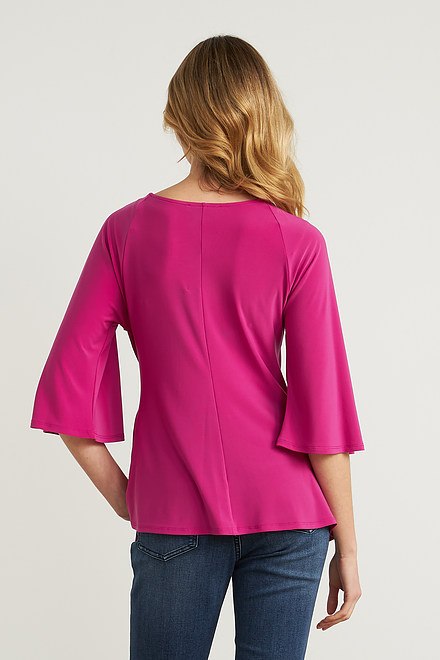 Joseph Ribkoff Gathered Front Top Style 211263. Orchid. 2