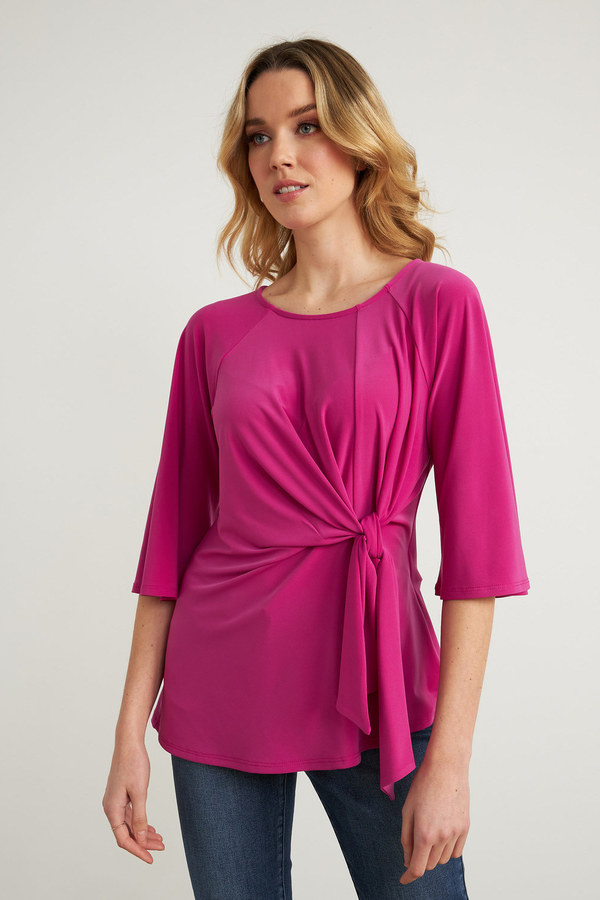 Joseph Ribkoff Gathered Front Top Style 211263. Orchid