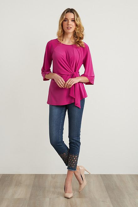 Joseph Ribkoff Gathered Front Top Style 211263. Orchid. 5
