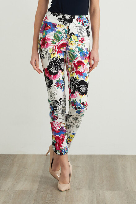 Joseph Ribkoff Cropped Floral Pant Style 212010. Multi