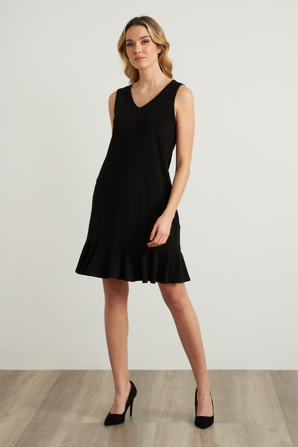 Joseph Ribkoff Sleeveless Mini Dress Style 212204. Black