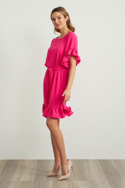 Joseph Ribkoff Ruffle Sleeve Dress Style 212217. Azalea
