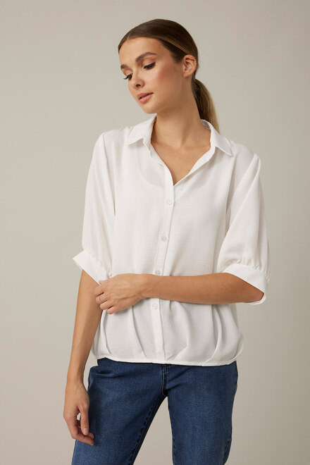 Joseph Ribkoff Relaxed Blouse Style 212281. White