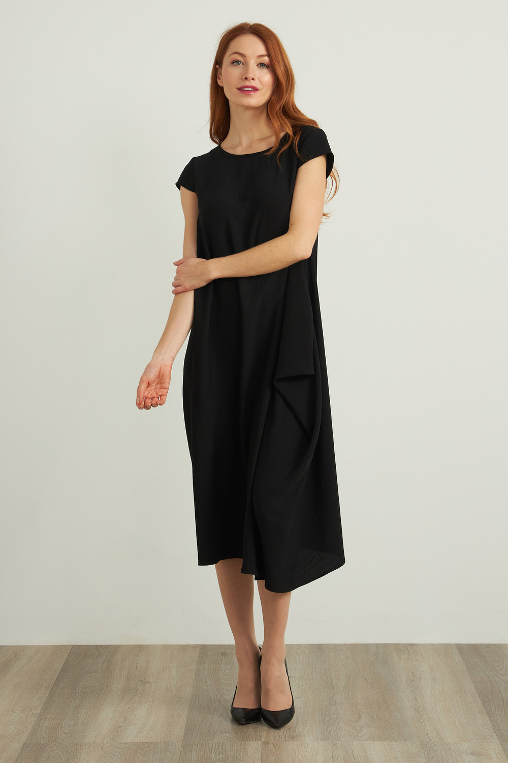 Joseph Ribkoff Short Sleeve Maxi Dress Style 212283. Black