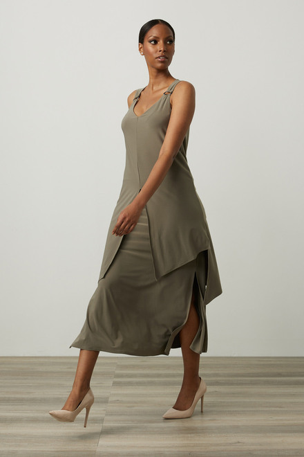 Joseph Ribkoff Ring Accent Maxi Dress Style 212301. Eucalyptus