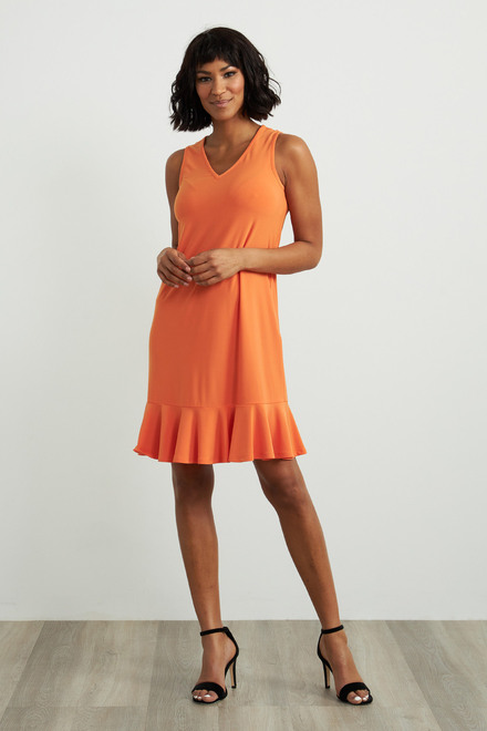 Joseph Ribkoff Sleeveless Mini Dress Style 212204. Tangerine