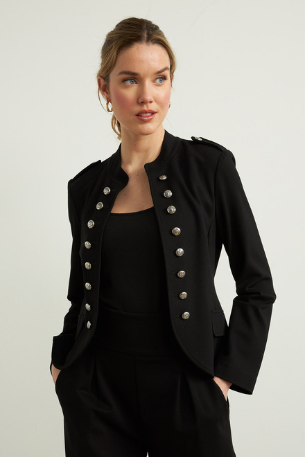Joseph Ribkoff Military Style Jacket Style 213056. Black