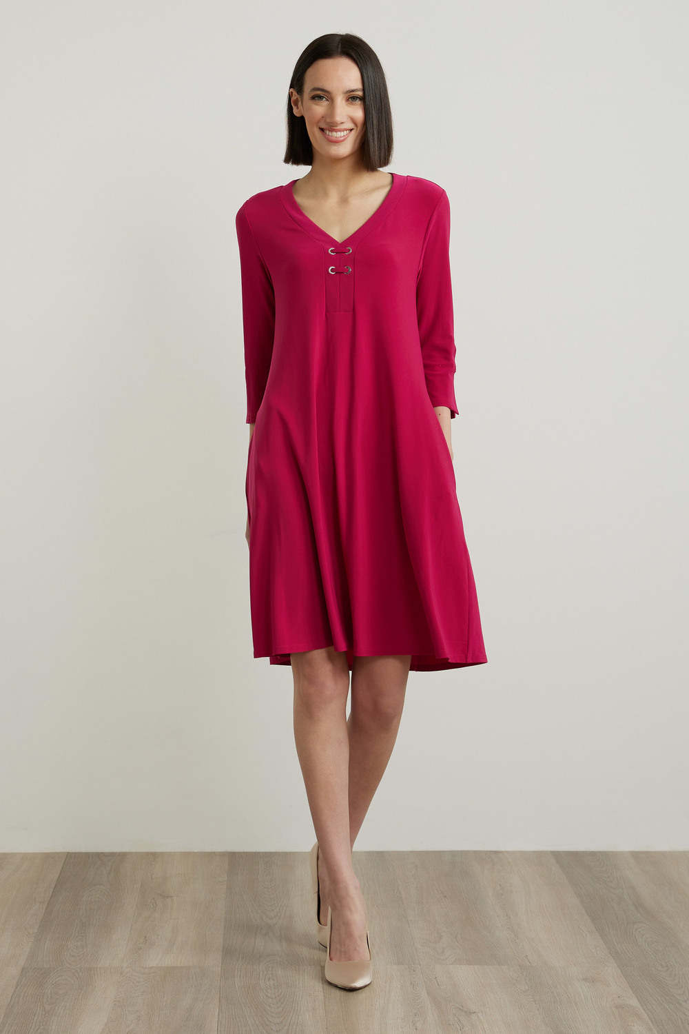 Joseph Ribkoff Fit & Flare Dress Style 213361. Dahlia