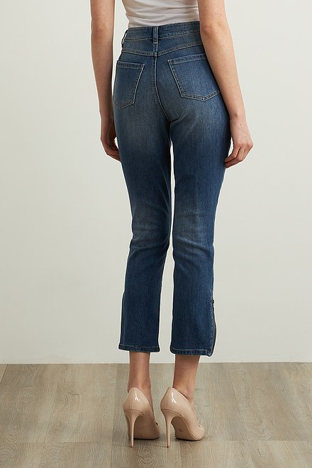 Joseph Ribkoff Embellished Jeans Style 213951. Denim Medium Blue. 3