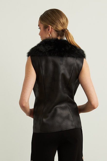 Joseph RIbkoff Faux Fur Vest Style 213996. Black. 2