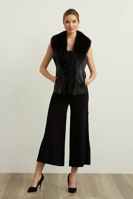 Joseph RIbkoff Faux Fur Vest Style 213996. Black. 5