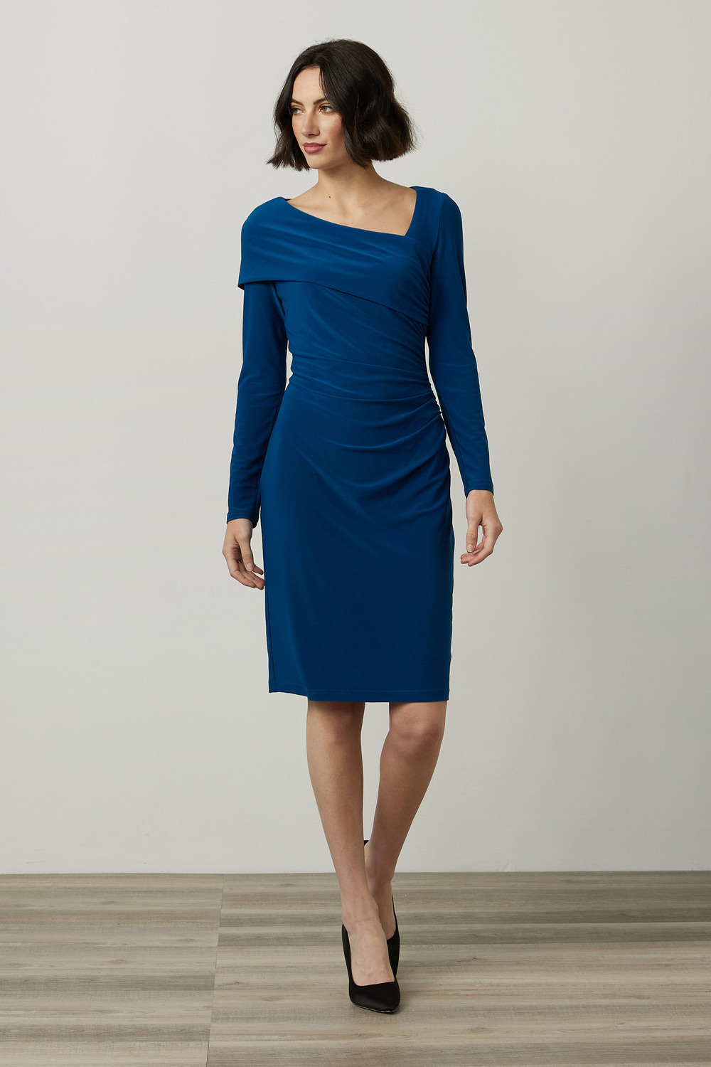 Joseph Ribkoff Ruched Dress Style 214079. Aquarius