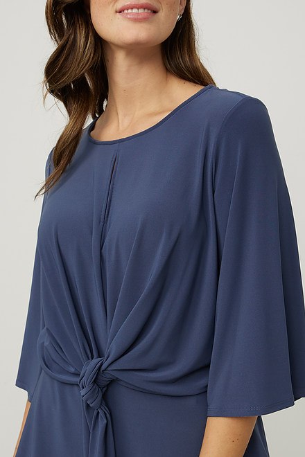 Joseph Ribkoff Belted Top Style 214114. Mineral Blue. 4