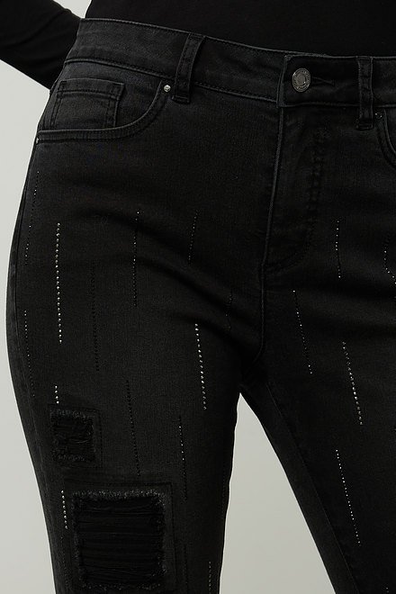 Joseph Ribkoff Embellished Jeans Style 214299. Charcoal/dark Grey. 4