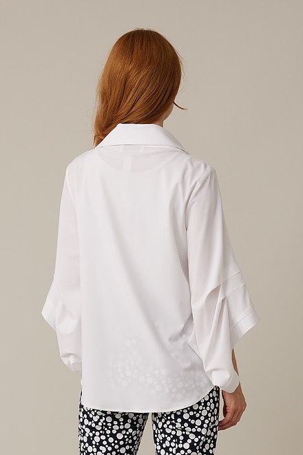 Joseph Ribkoff Cape Sleeve Blouse Style 221014. Optic White. 2