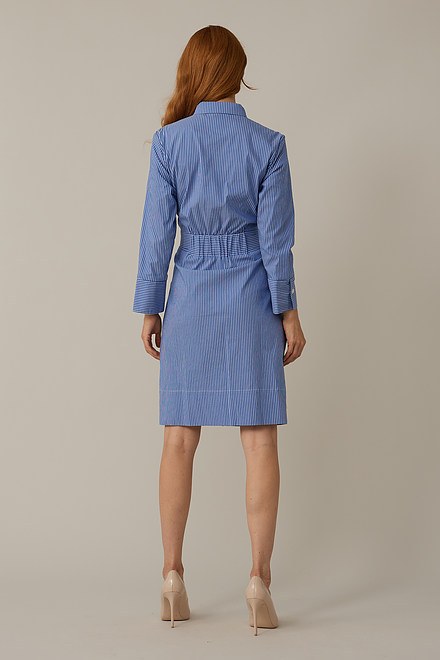 Joseph Ribkoff Striped Blouse Dress Style 221202. Blue/white. 2
