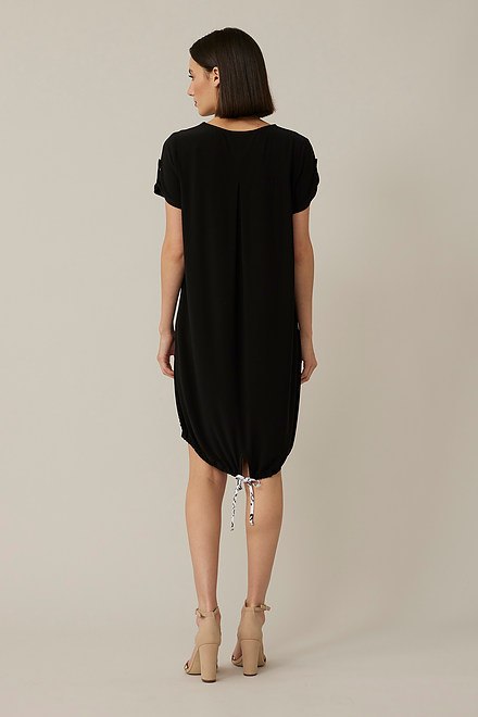 Joseph Ribkoff Graphic Dress Style 221259. Black/vanilla. 2