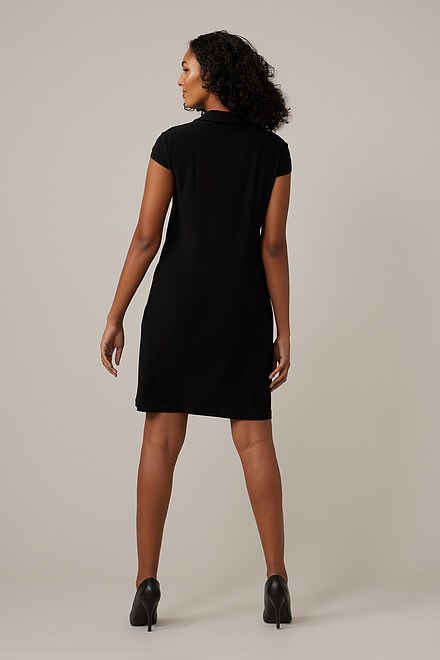 Joseph Ribkoff Silk Knit Shirt Dress Style 221270. Black. 2