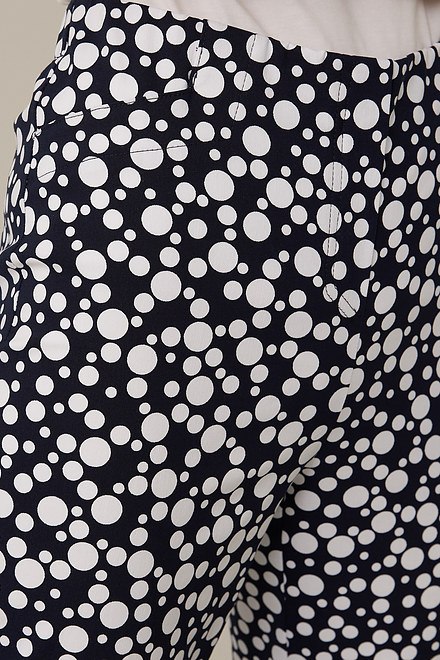 Joseph Ribkoff Bubble Print Pants Style 221318. Navy/white. 4
