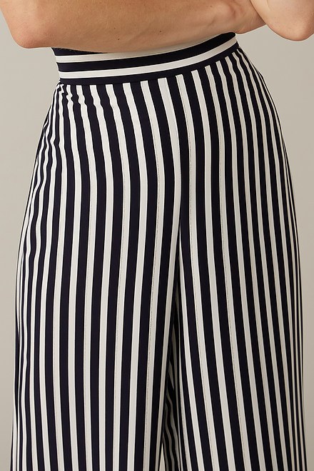 Joseph Ribkoff Striped Culottes Style 221341. Midnight Blue/vanilla