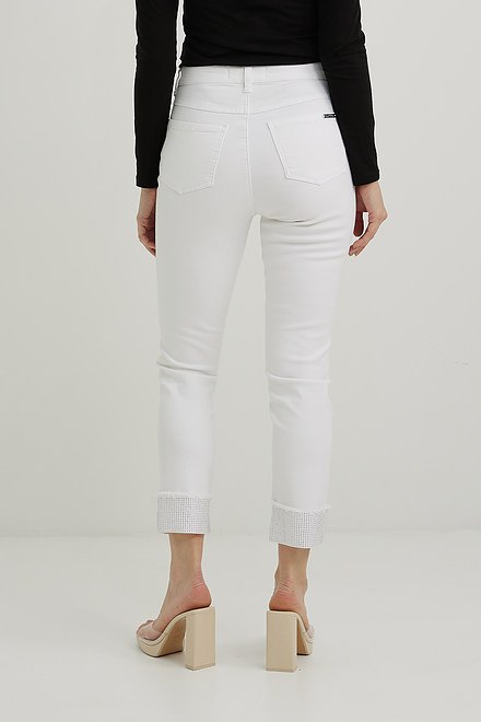 Joseph Ribkoff Embellished Jeans Style 221918. White. 2