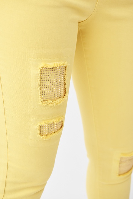 Joseph Ribkoff Embellished Jeans Style 221918. Limoncello. 5