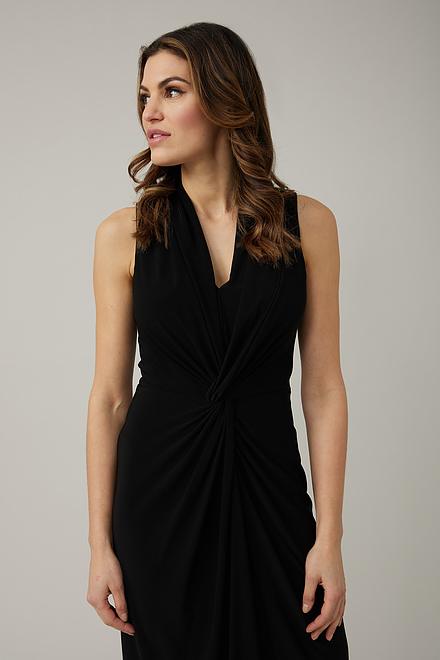 Joseph Ribkoff Wrap Front Dress Style 221348. Black. 3