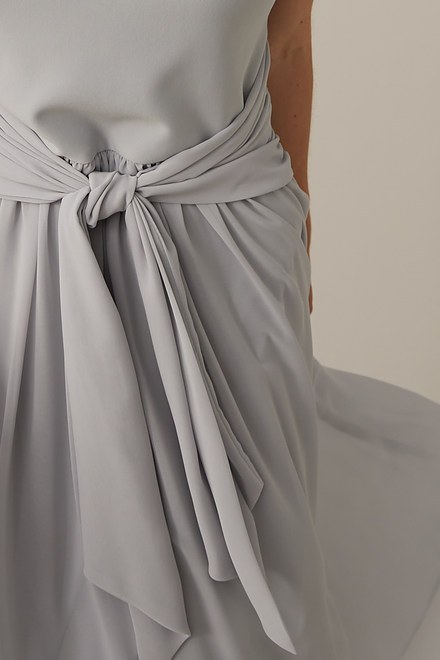 Joseph Ribkoff Belted Waist Dress Style 221365. Grey Frost  193. 5