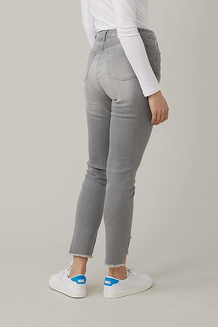 Joseph Ribkoff Embellished Jeans Style 221944. Light Grey. 2