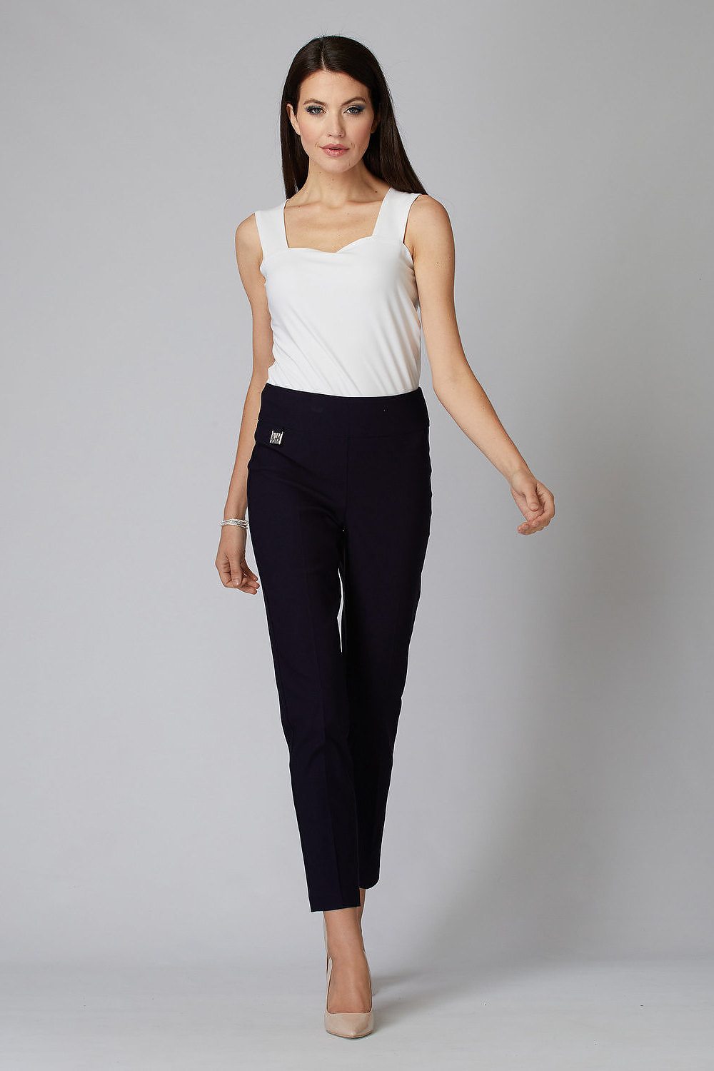 Ankle-Length Pants Style 201483. Midnight Blue 40