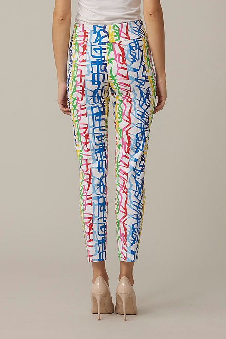 Joseph Ribkoff Multi-Coloured Pants Style 221090. Vanilla/multi. 2