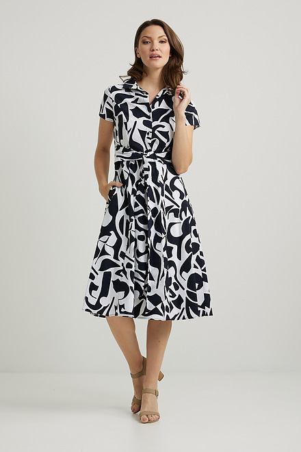 Joseph Ribkoff Abstract Fit & Flare Dress Style 222105